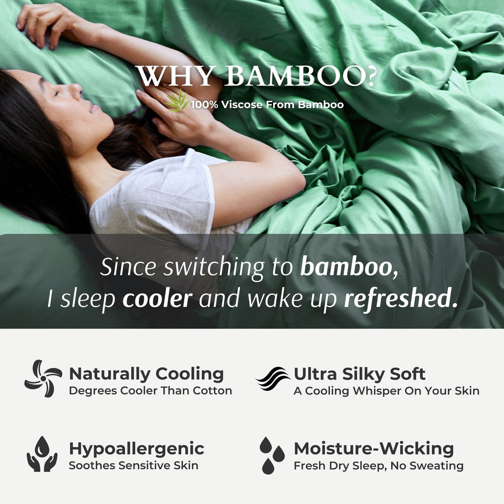 Bamboo Fitted Sheet - 100% Viscose from Bamboo - Seaglass