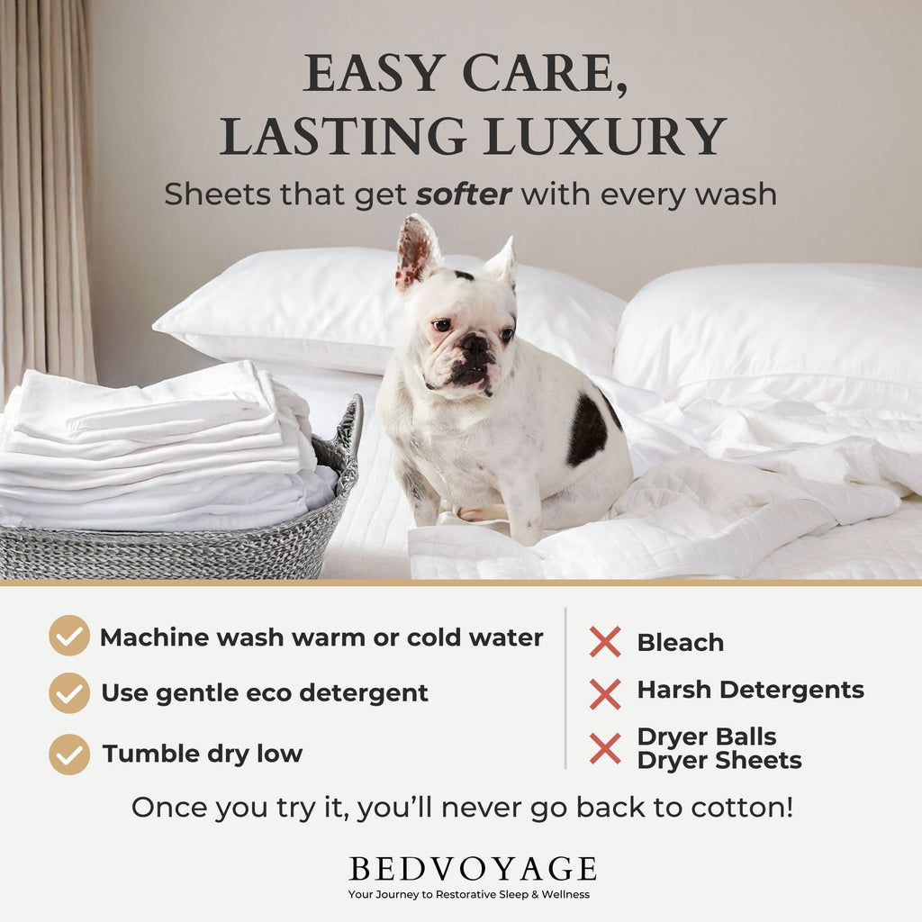Bamboo Fitted Sheet - 100% Viscose from Bamboo - Platinum