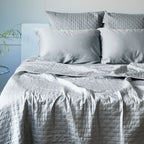 Bamboo Quilted Sham - 100% Viscose from Bamboo - 1pc - Euro - Stone