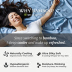 Cooling Bamboo Sheet Set - 100% Viscose from Bamboo - Ocean