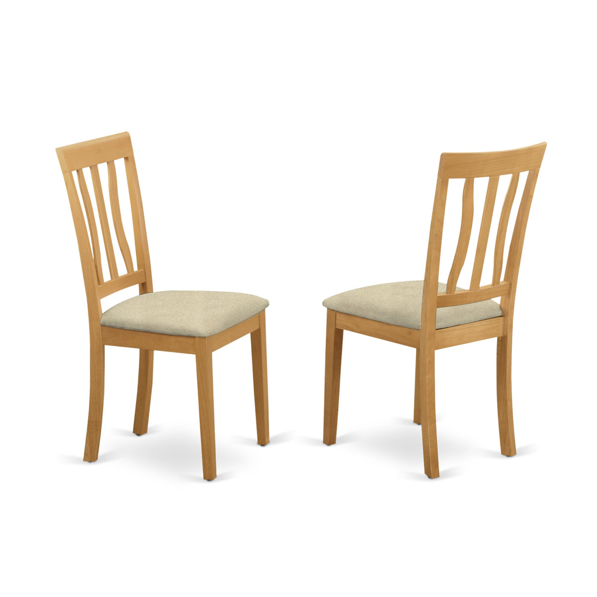 East West Furniture CAAN7-OAK-C 7 Piece Dining Room Table Set Consist of a Rectangle Kitchen Table and 6 Linen Fabric Upholstered Dining Chairs, 36x60 Inch, Oak