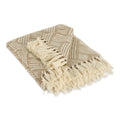 Dii Basketweave Woven Throw, 50X60' With 3' Fringe, Stone, 1 Piece