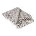 Dii Gray & White Textured Acrylic Throw