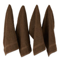 SOLID BROWN WAFFLE TERRY DISHTOWEL SET/4