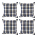 Dii Gray, French Blue And Semi-Bleach Pillow Cover 18X18 Inch, 4 Piece