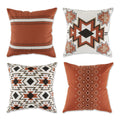 Dii Asst Clay Aztec Print Pillow Cover  (Set Of 4)