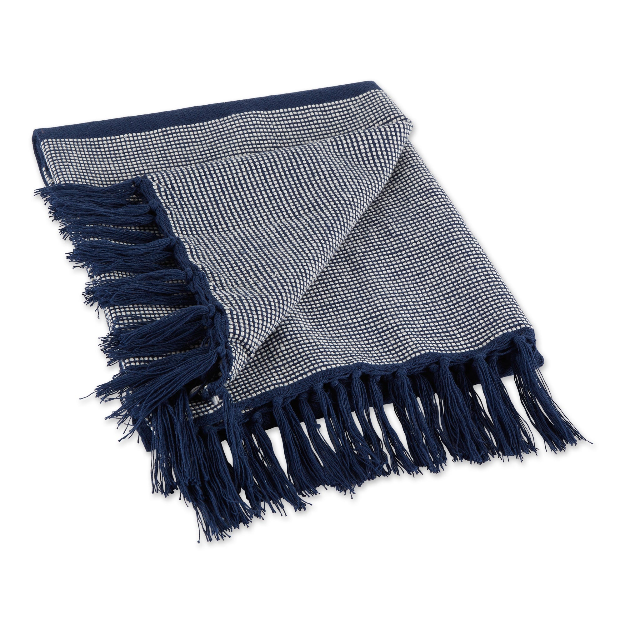 Navy Urban Cityscape Border Throw