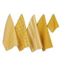 HONEY GOLD ASST DISHTOWEL & DISHCLOTH SET/5