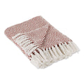 Cinnamon X-Diamond Geometric Throw