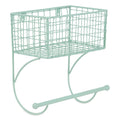 SMALL AQUA FARMHOUSE TOWEL RACK