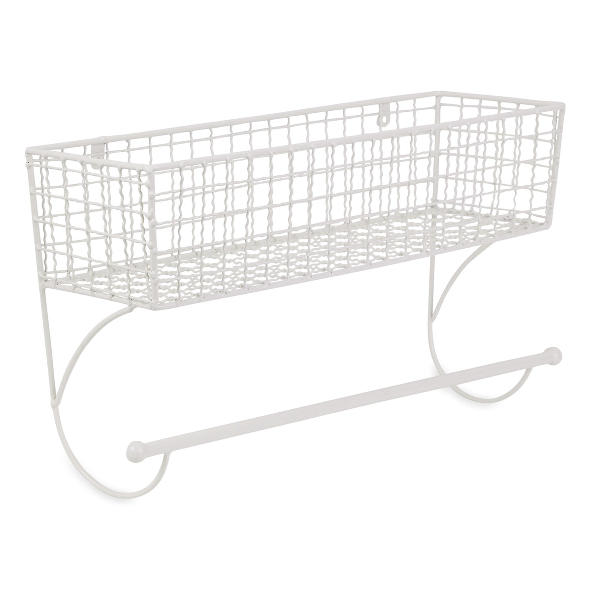 LARGE ANTIQUE WHITE FARMHOUSE TOWEL RACK