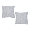 Teal And Off-White Tonal Recycled Cotton Pillow 18X18 Set/2