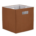 POLYESTER CUBE SOLID CINNAMON SQUARE 13x13x13