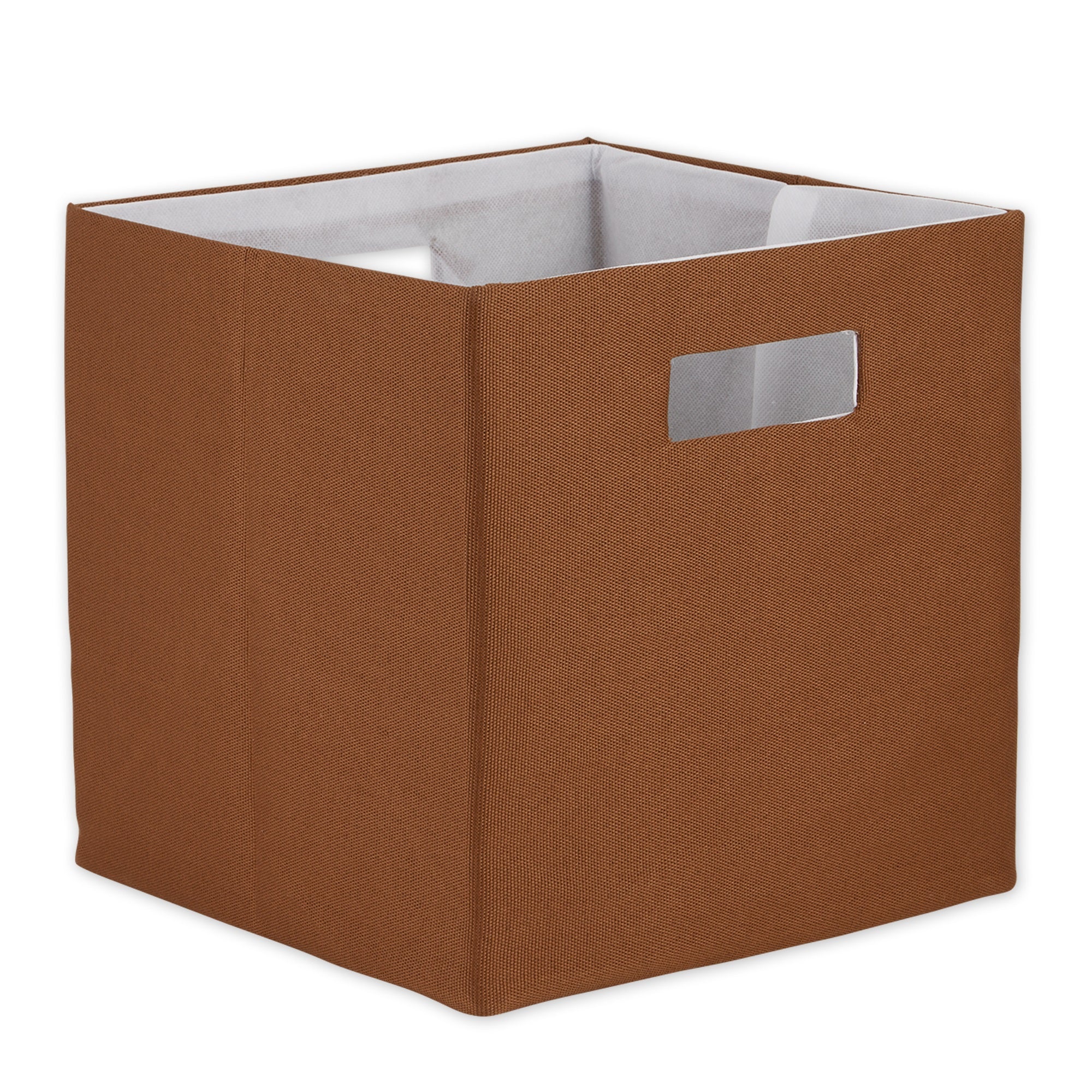 POLYESTER CUBE SOLID CINNAMON SQUARE 13x13x13