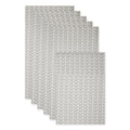 COOL GRAY HERRINGBONE PRINT FRIDGE LINER SET/6
