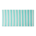 Aqua/White Stripe Outdoor Floor Runner 3X6 Ft