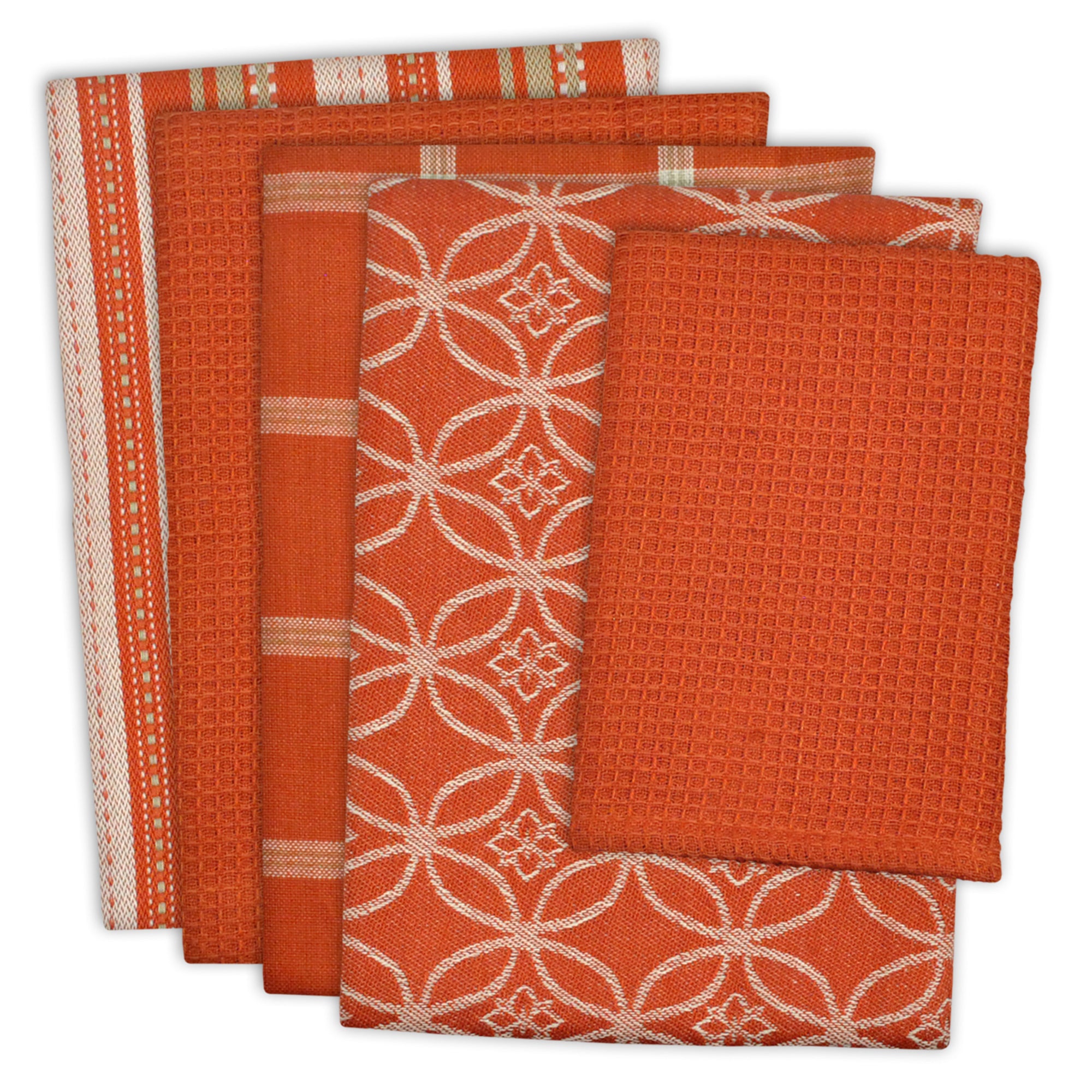 DII Assorted Spice Dishtowel & Dishcloth (Set of 5)