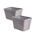 DII Poly Bin Zig-Zag Stitch Variegated Gray Trapezoid  (Set of 2)