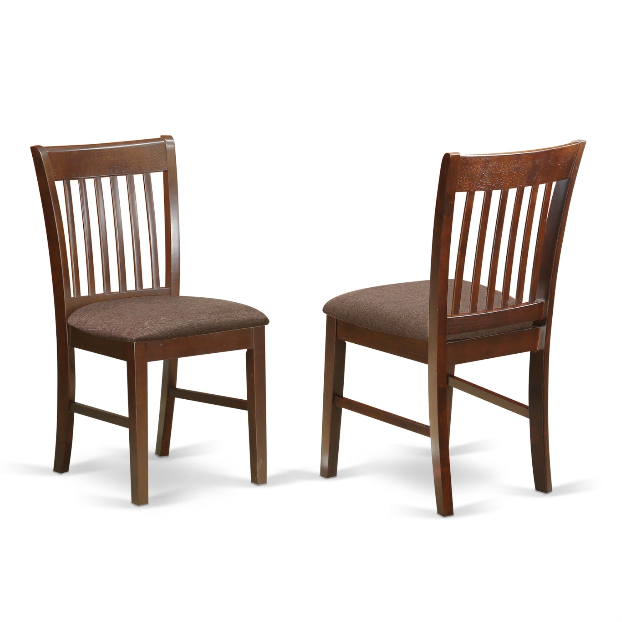 East West Furniture Capri 6 Piece Modern Dining Set Contains a Rectangle Wooden Table and 4 Linen Fabric Upholstered Chairs with a Bench, 36x60 Inch, Mahogany