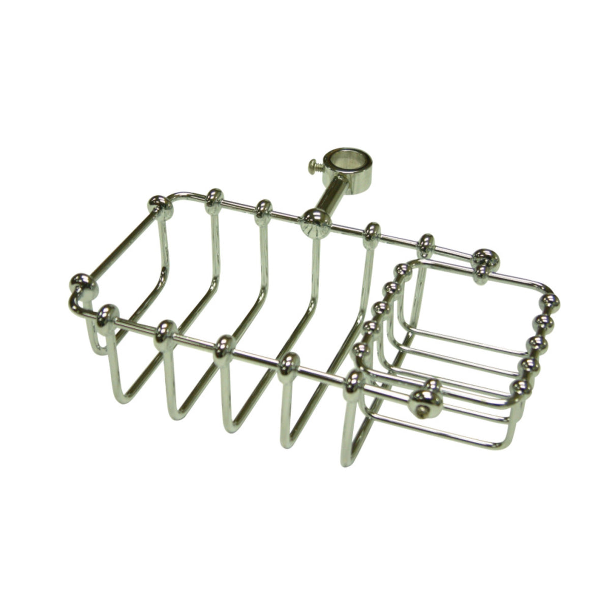 Kingston Brass CC2141 7 Riser Mount Soap Basket, Polished Chrome