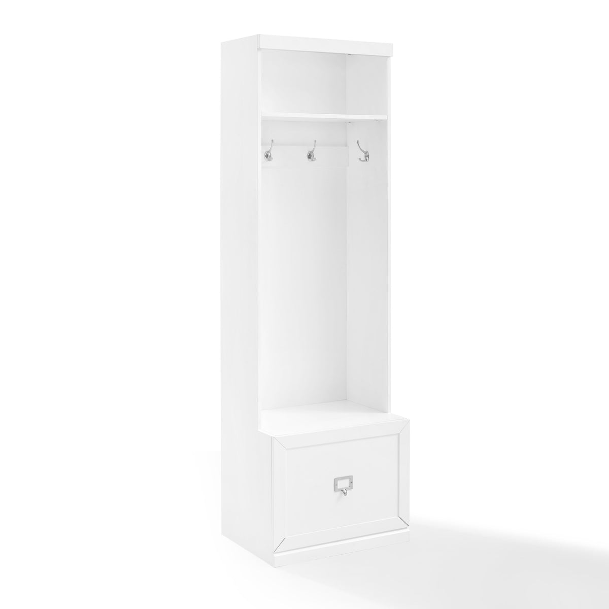 Harper Hall Tree  Sleek Design, 4 Hooks, Storage Shelf, Customizable Label Holder  Perfect Entryway Organizer
