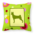 'Caroline'S Treasures Ck1010Pw1414 Basenji Decorative Canvas Fabric Pillow, Large, Multicolor'