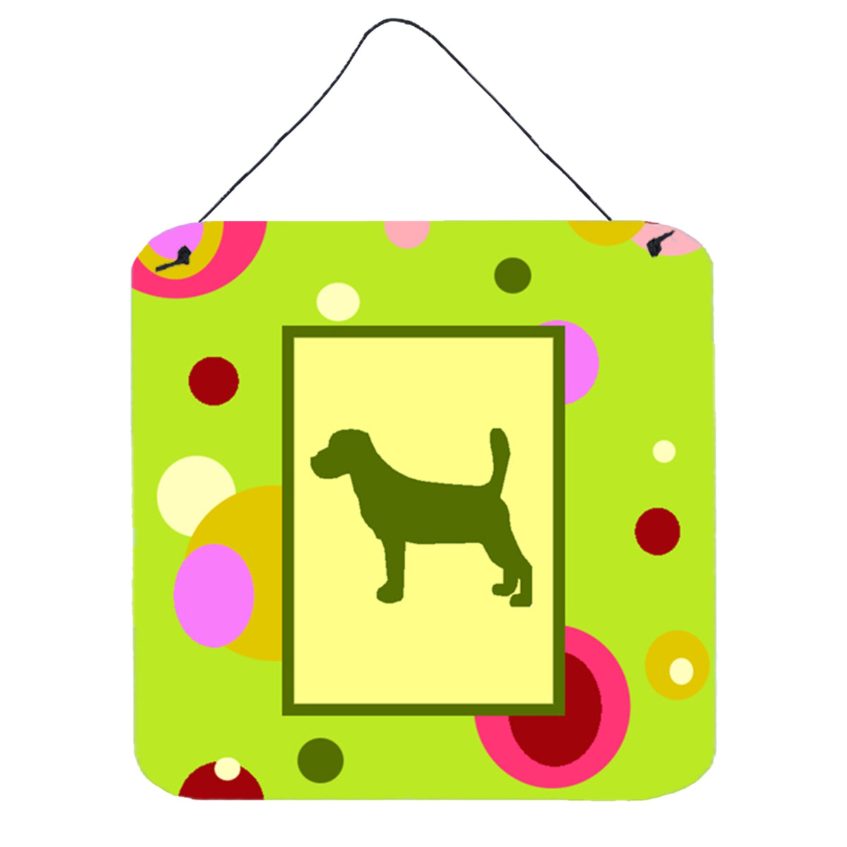 CarolineS Treasures Ck1012Ds66 Basset Hound Aluminum Metal Wall Or Door Hanging Prints, 6 X 6 Inch  Inch , Multicolor