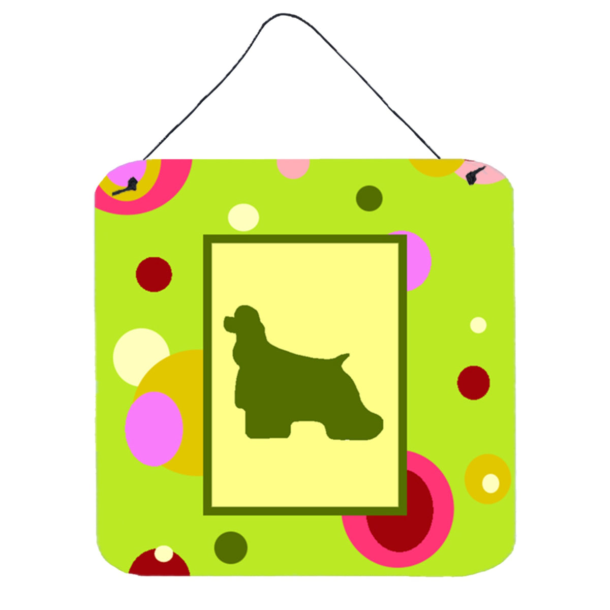 CarolineS Treasures Ck1022Ds66 Cocker Spaniel Aluminum Metal Wall Or Door Hanging Prints, 6 X 6 Inch  Inch , Multicolor