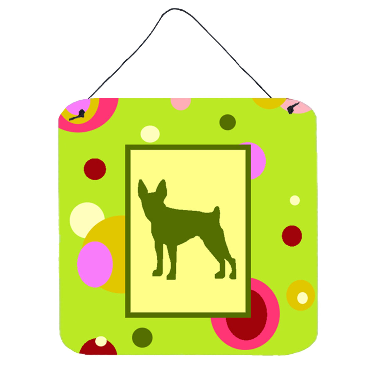 CarolineS Treasures Ck1085Ds66 Fox Terrier Aluminum Metal Wall Or Door Hanging Prints, 6 X 6 Inch  Inch , Multicolor