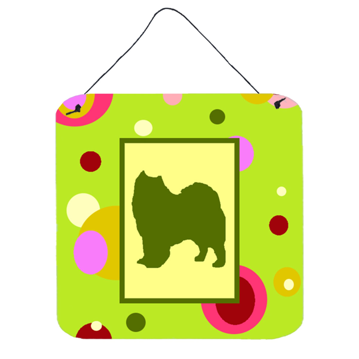 CarolineS Treasures Ck1093Ds66 Samoyed Aluminum Metal Wall Or Door Hanging Prints, 6 X 6 Inch  Inch , Multicolor