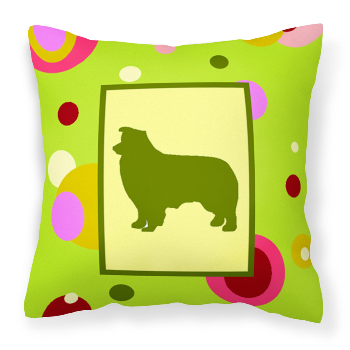 'Caroline'S Treasures Ck1119Pw1414 Border Collie Decorative Canvas Fabric Pillow, Large, Multicolor'