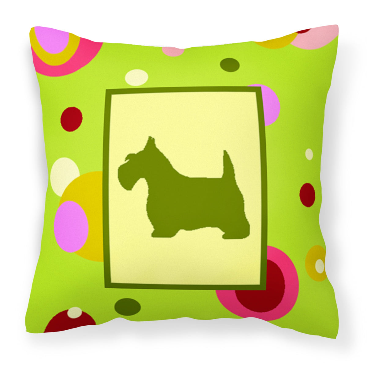 'Caroline'S Treasures Ck1147Pw1414 Scottish Terrier Decorative Canvas Fabric Pillow, Large, Multicolor'
