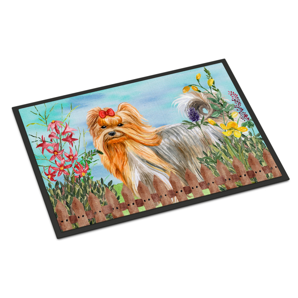 CarolineS Treasures Yorkshire Terrier Spring Doormat 24 Inch  Inch  X 36 Inch  Inch  Multicolor