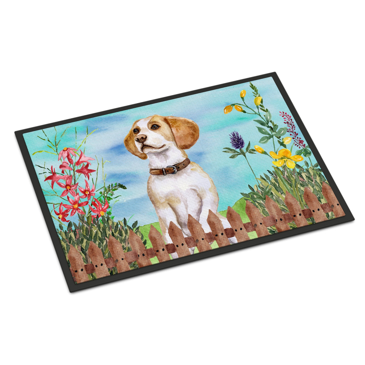 CarolineS Treasures Beagle Spring Doormat 18 Inch  Inch  X 27 Inch  Inch  Multicolor