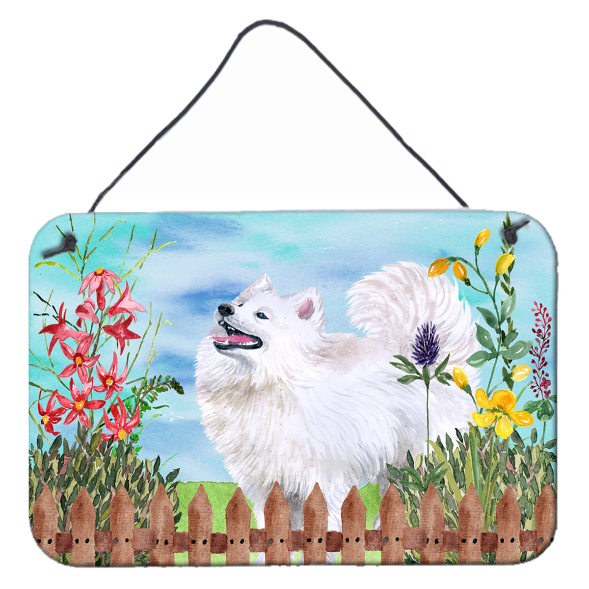 CarolineS Treasures Samoyed Spring Metal Print, 8 Inch  Inch  X 12 Inch  Inch , Multicolor