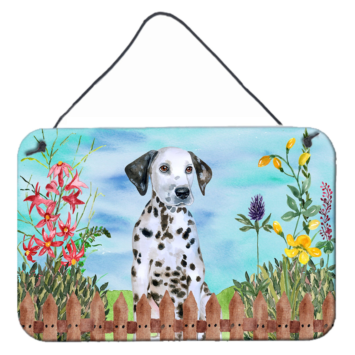 CarolineS Treasures Dalmatian Puppy Spring Metal Print, 8 Inch  Inch  X 12 Inch  Inch , Multicolor