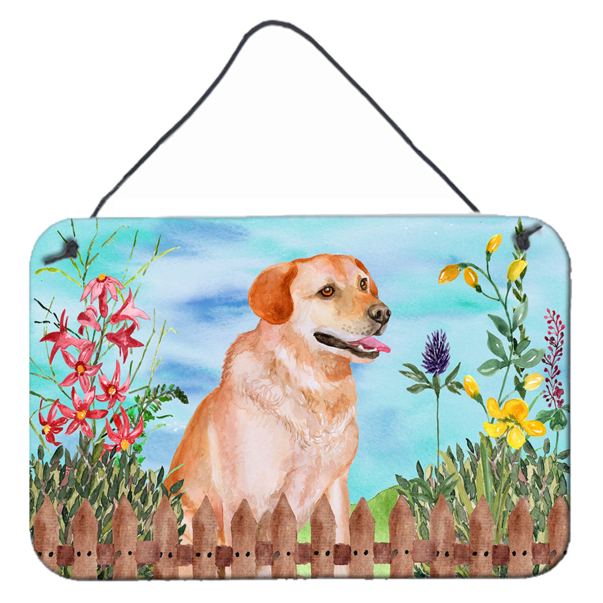 CarolineS Treasures Labrador Retriever Spring Metal Print, 8 Inch  Inch  X 12 Inch  Inch , Multicolor