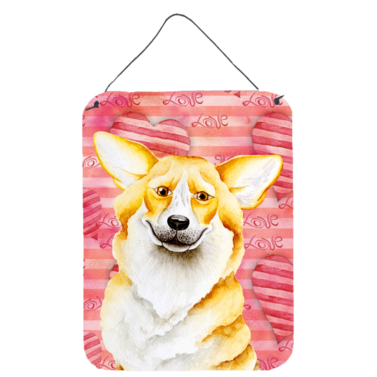 CarolineS Treasures Corgi Love Metal Print, 16 Inch  Inch  X 12 Inch  Inch , Multicolor