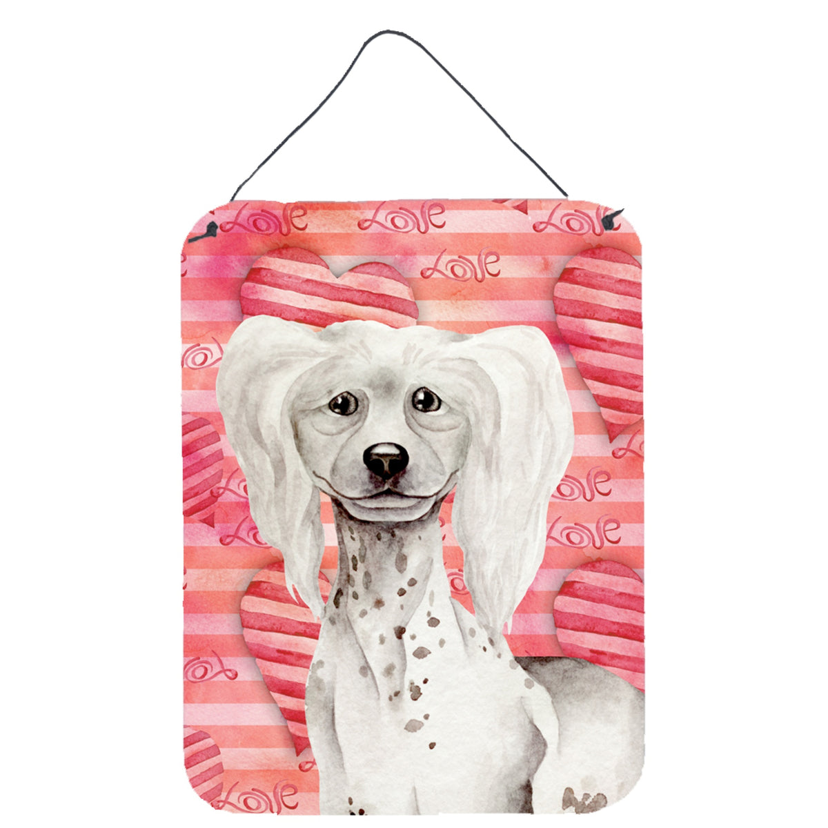 CarolineS Treasures Chinese Crested Love Metal Print, 16 Inch  Inch  X 12 Inch  Inch , Multicolor