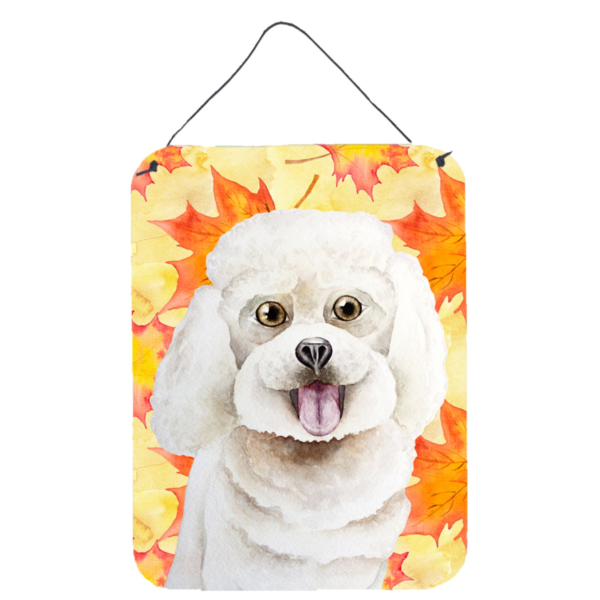 CarolineS Treasures Bichon Frise Fall Metal Print, 16 Inch  Inch  X 12 Inch  Inch , Multicolor