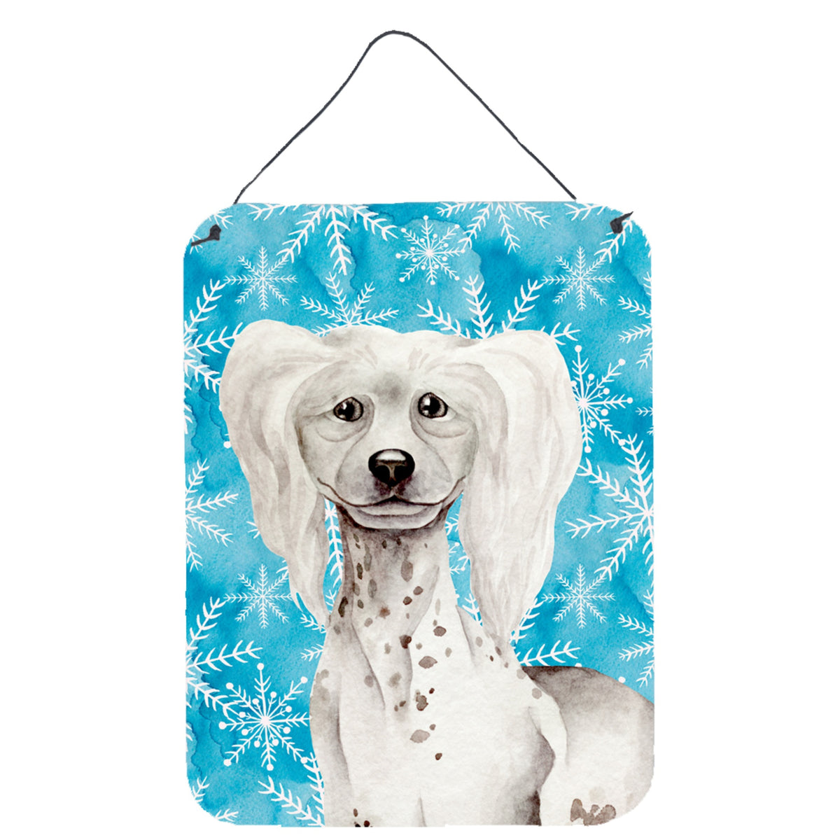 CarolineS Treasures Chinese Crested Winter Metal Print, 16 Inch  Inch  X 12 Inch  Inch , Multicolor