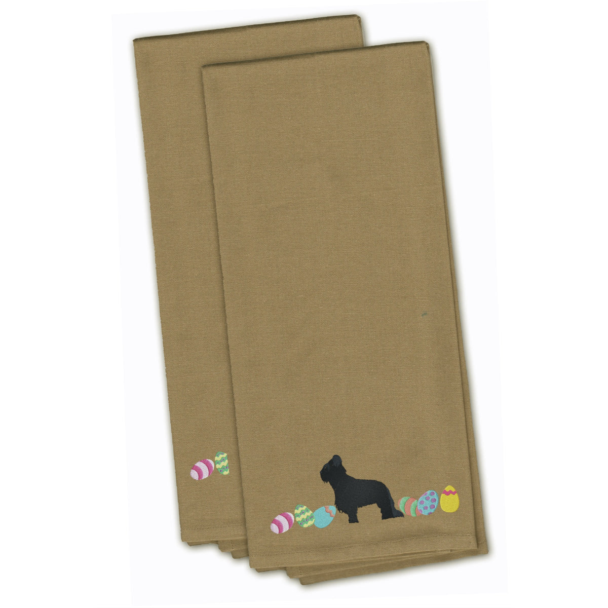 CarolineS Treasures Ck1616Tntwe Briard Easter Tan Embroidered Kitchen Towel Set Of 2