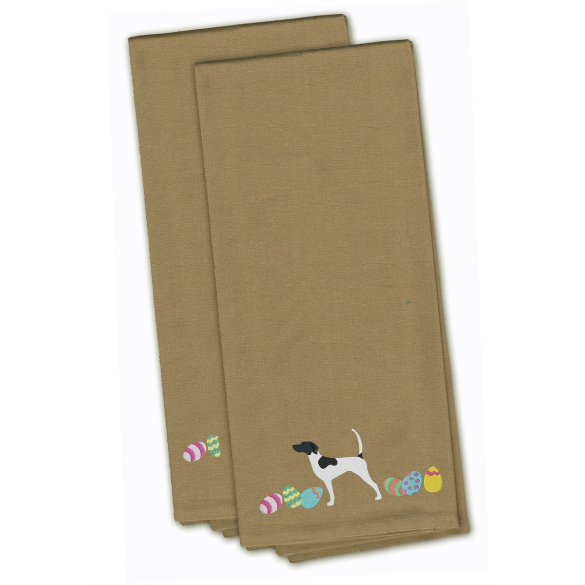 CarolineS Treasures Ck1639Tntwe English Pointer Easter Tan Embroidered Kitchen Towel Set Of 2