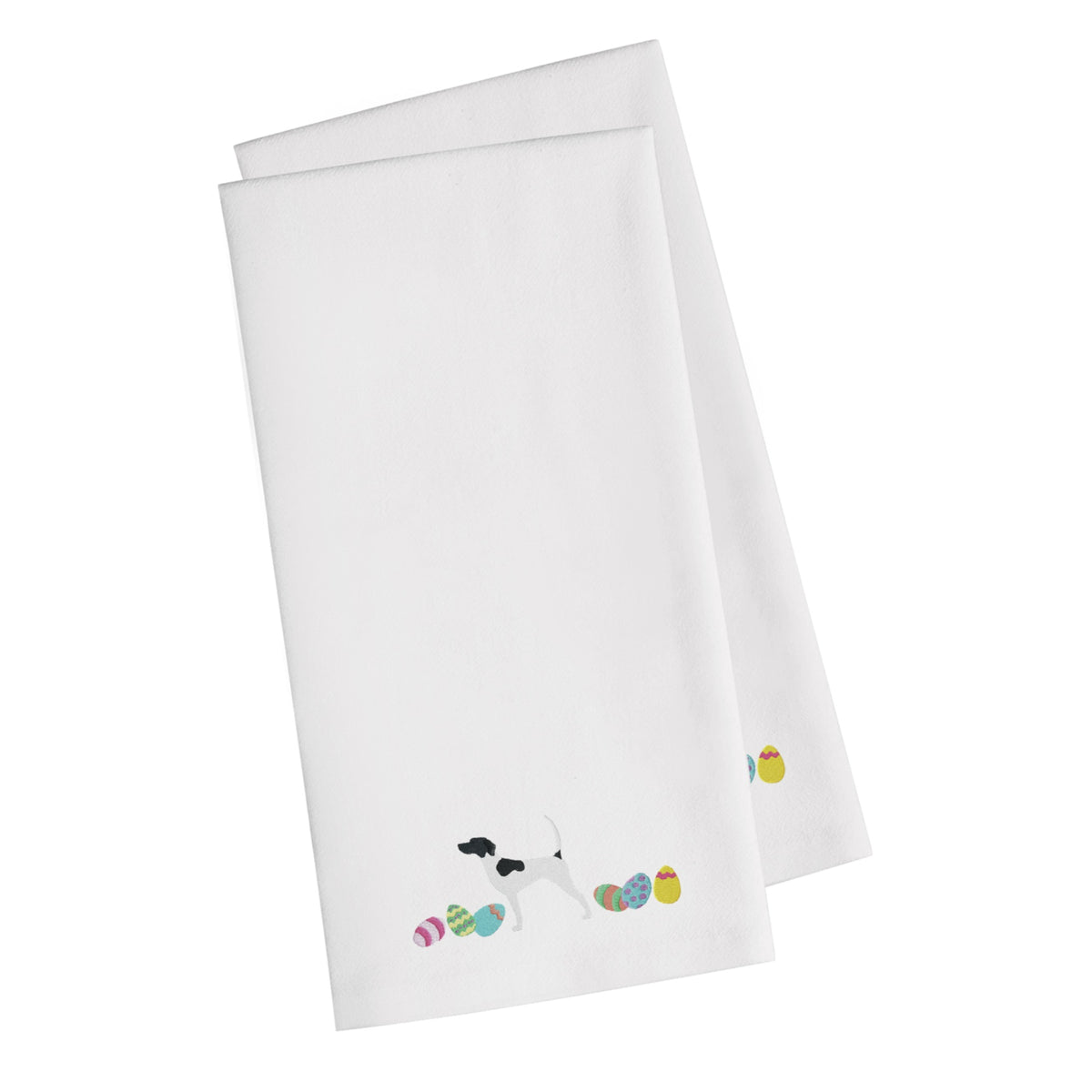 CarolineS Treasures Ck1639Whtwe English Pointer Easter White Embroidered Kitchen Towel Set Of 2
