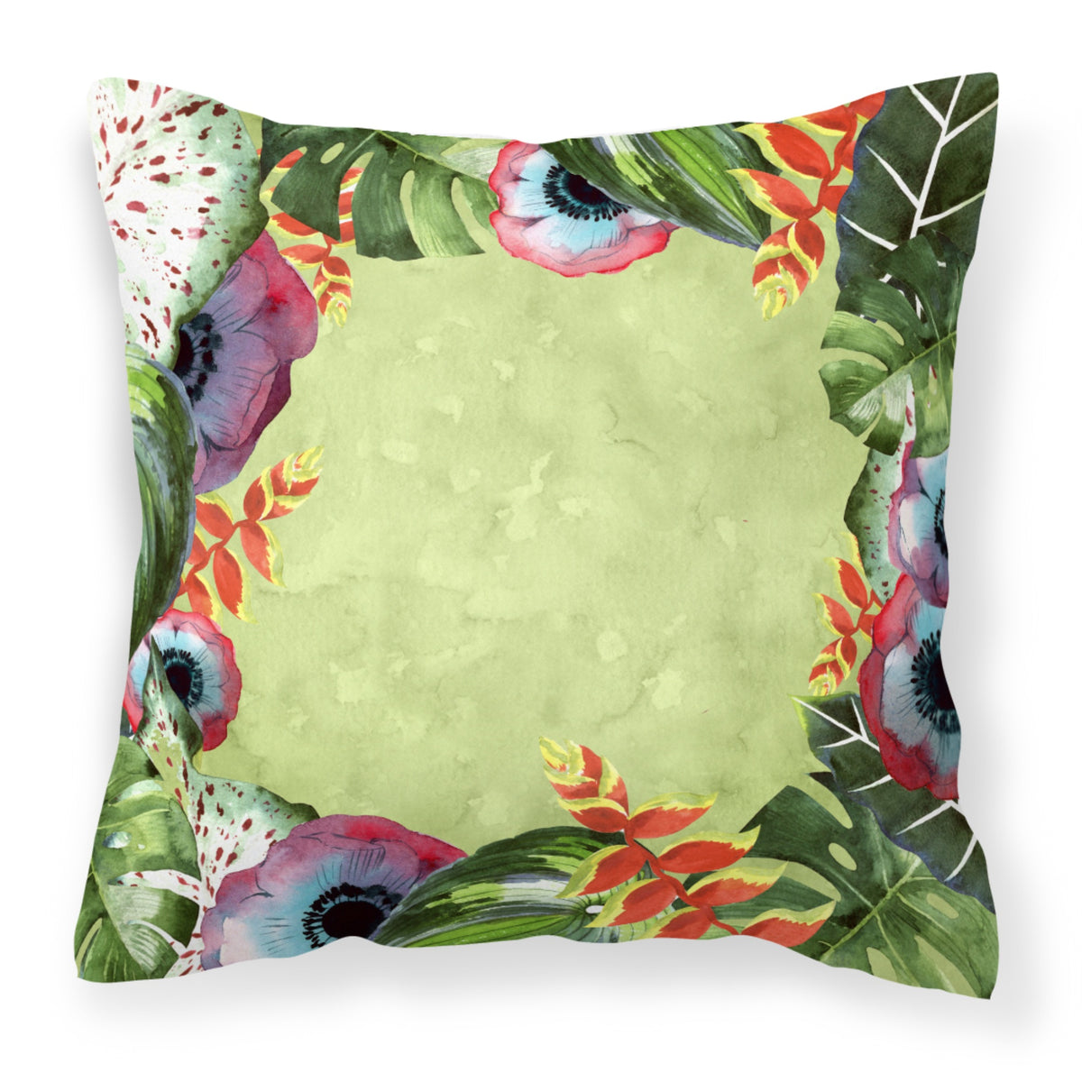 'Caroline'S Treasures Ck1698Pw1818 Tropical Fabric Decorative Pillow Patio-Furniture-Pillows, Multicolor'