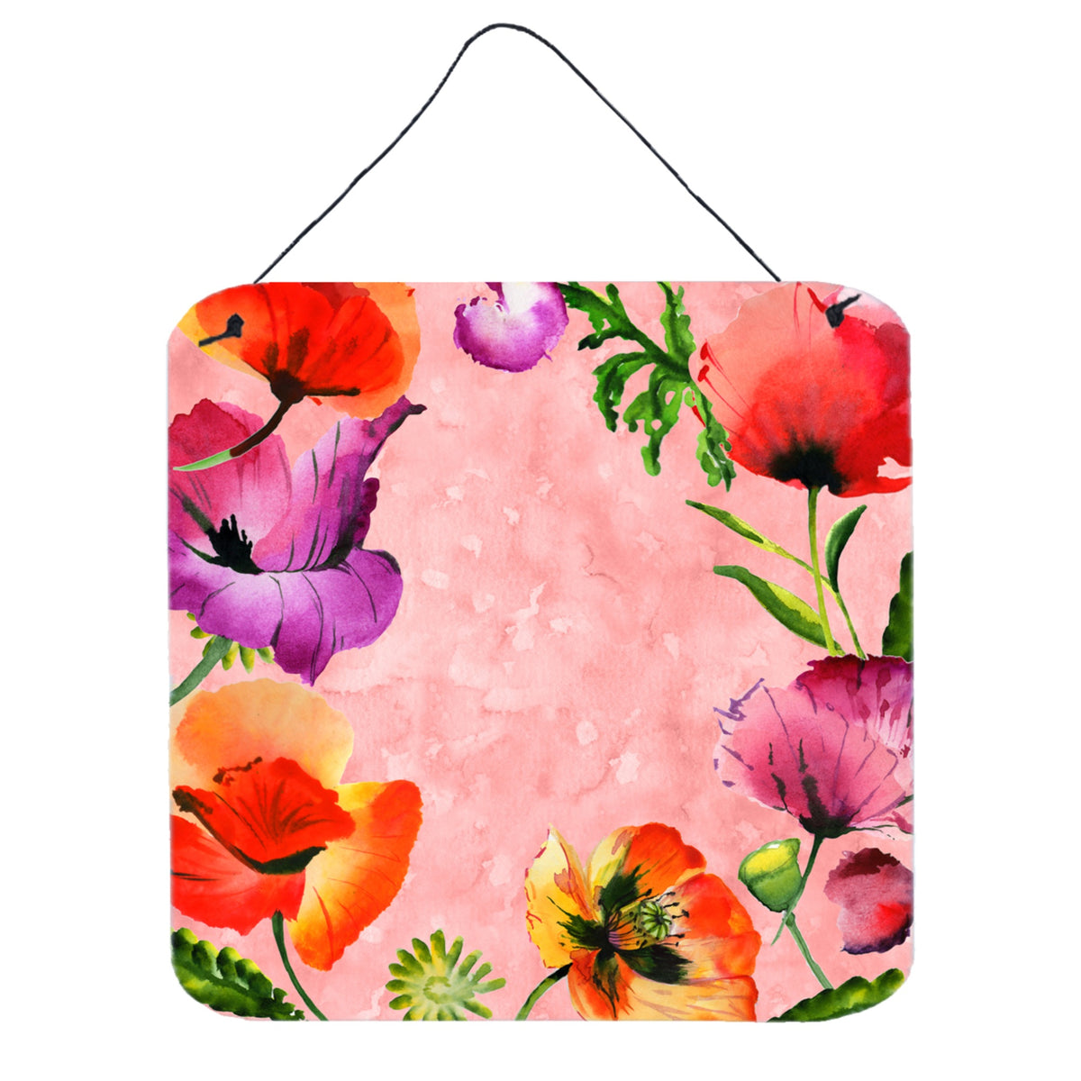 CarolineS Treasures Poppy Flowers Door Hanging Prints Walldecor, Multicolor