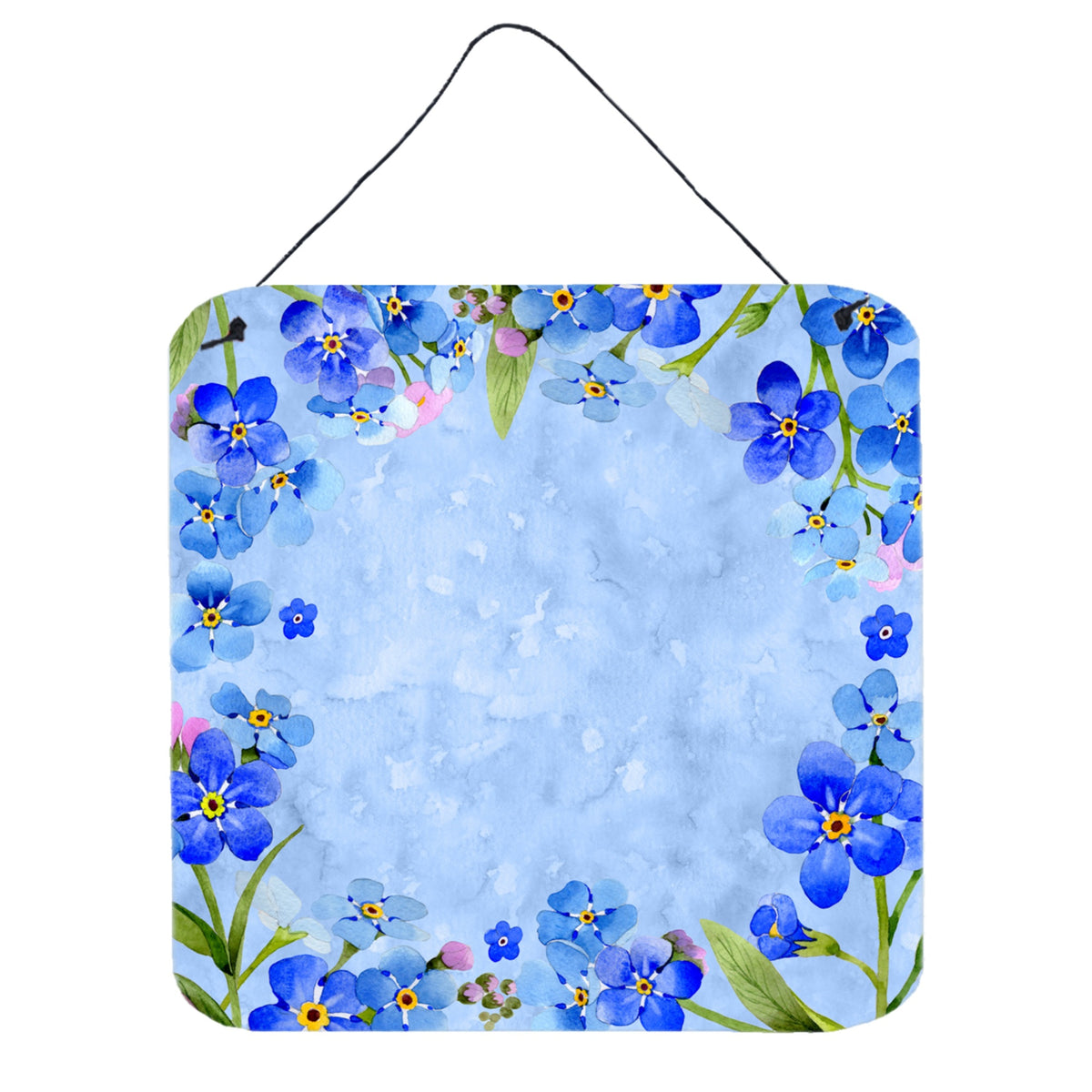 CarolineS Treasures Myosotis Flowers Door Hanging Prints Walldecor, Multicolor