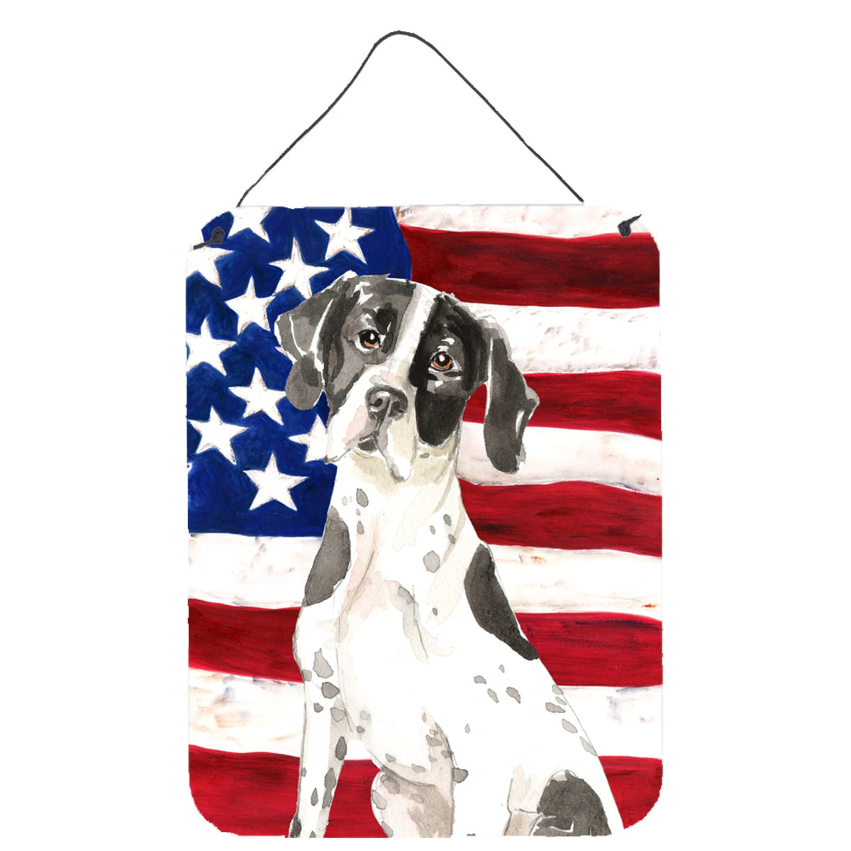 CarolineS Treasures Patriotic Usa English Pointer Door Hanging Prints Walldecor, Multicolor