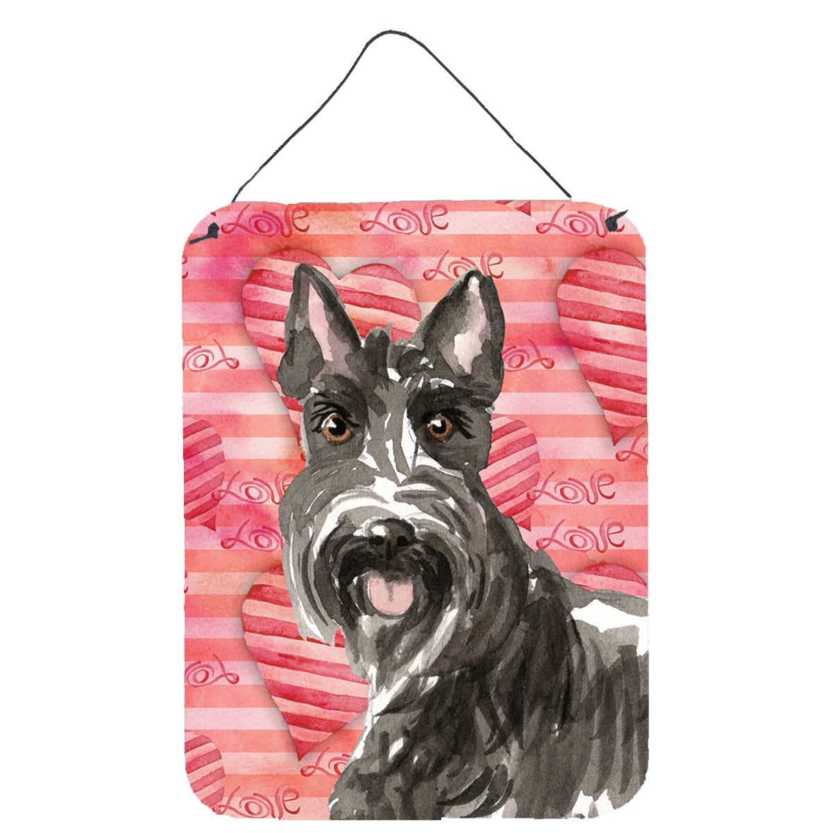 CarolineS Treasures Love A Scottish Terrier Door Hanging Prints Walldecor, Multicolor