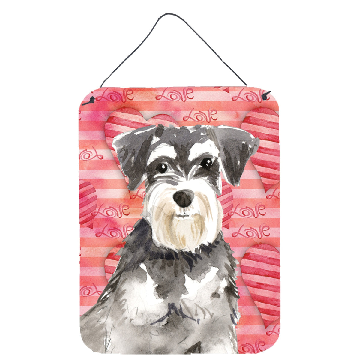 CarolineS Treasures Love A Schnauzer #2 Door Hanging Prints Walldecor, Multicolor